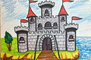 Рисунок рыцарский замок