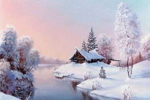 Рисунок русская зима