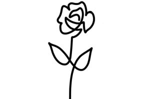 Рисунок одной линией цветок