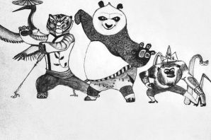 Кунфу панда рисунок