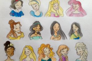 Нарисованные принцессы
