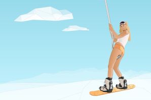 Лыжница рисунок