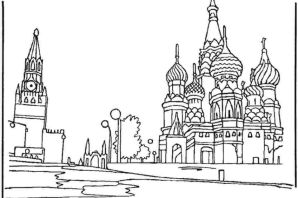 Московский кремль раскраска для детей