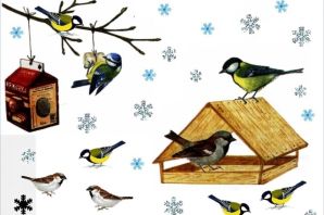 Помоги птицам зимой рисунок