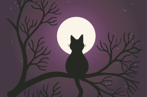 Раскраска лунный кот