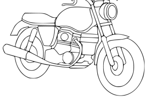 Мотоцикл рисунок раскраска