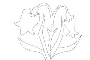 Колокольчик цветок рисунок карандашом