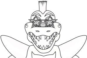 Крокодил аниматроник раскраска