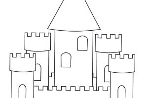 Замок рисунок пошагово