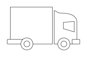 Раскраска грузовик без колес