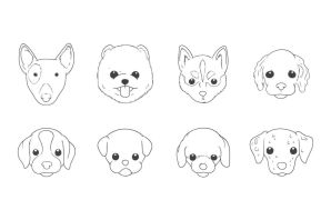 Рисунки для срисовки легкие собачки