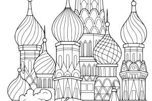 Московский кремль раскраска