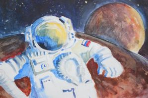 Рисунок на тему день космонавтики