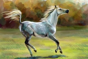 Лошадь в яблоках рисунок