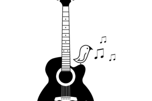 Гитара рисунок векторный