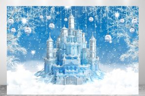 Замок снежный рисунок