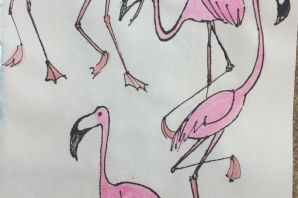 Рисунки фламинго легкие