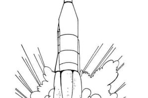Космическая ракета раскраска
