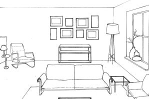 Рисунок вид комнаты