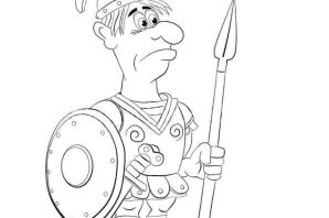 Раскраска римский воин