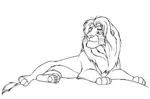 Король лев рисунок карандашом