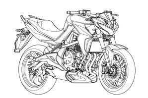 Раскраска гоночный мотоцикл