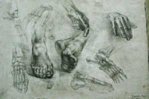 Гипсовая рука академический рисунок