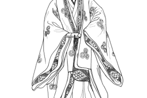 Японский национальный костюм рисунок