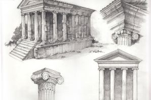 Древняя архитектура рисунок