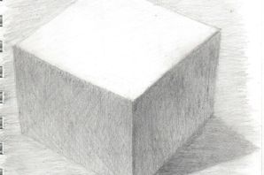 Куб с тенью рисунок