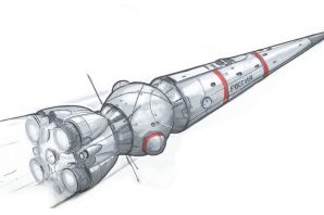 Рисунок восток ракета