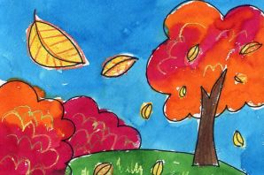 Рисунки детей на тему осень