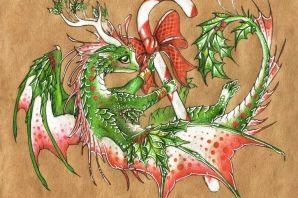 Рисунок дракона на новый год