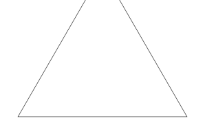 Шаблон треугольника для вырезания