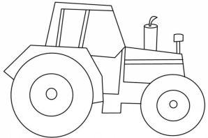 Трактор трафарет для детей
