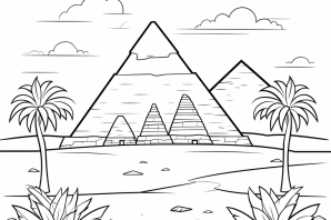 Пирамиды египта раскраска