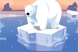 Медведь на льдине рисунок