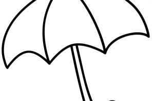 Трафарет зонтика для раскрашивания