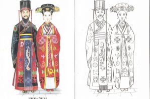 Китайский народный костюм рисунок