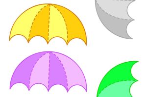 Зонт шаблон для аппликации