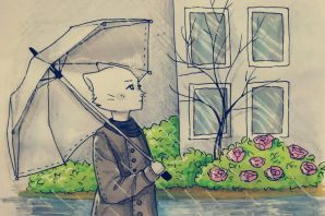 Рисунок на тему весенний дождь