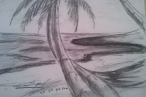 Рисунок к произведению три пальмы лермонтова
