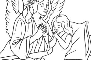 Раскраска ангел хранитель для детей