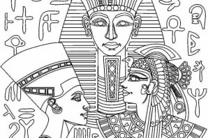 Раскраска фараона древнего египта