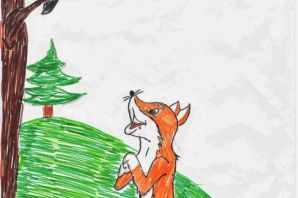 Иллюстрация к сказке ворона и лисица