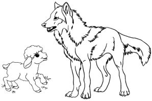Иллюстрация к рисунку волк и ягненок