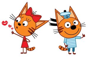 Три кота рисунок для детей