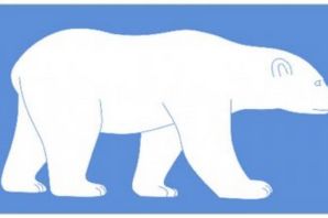 Шаблон белого медведя