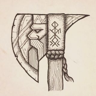 Рисунки на топорище