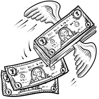 Банкноты раскраска